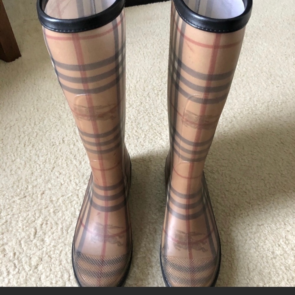 Burberry rain boots
